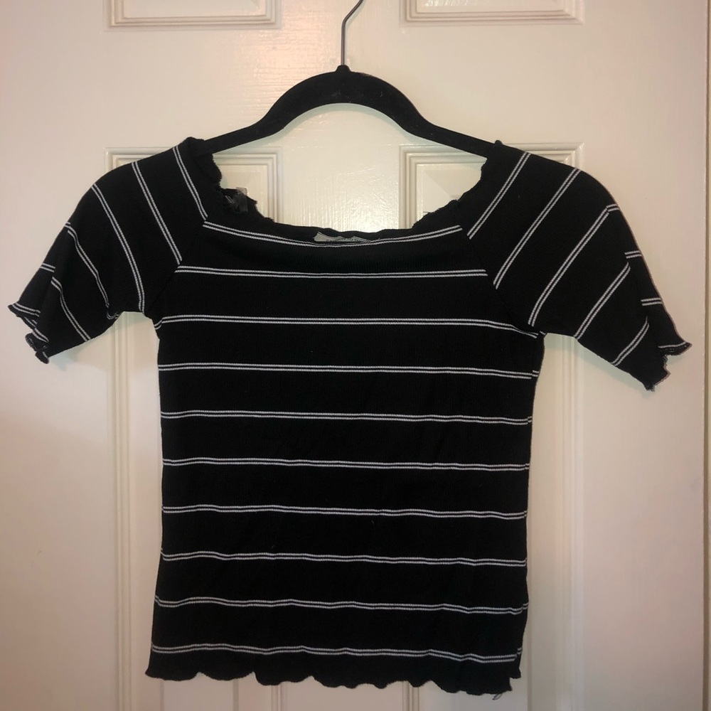 Caution To The Wind Off-The-Shoulder T-Shirt